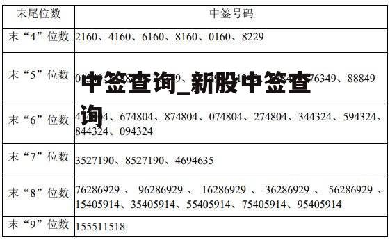 中签查询_新股中签查询