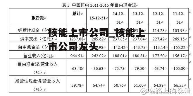 核能上市公司_核能上市公司龙头