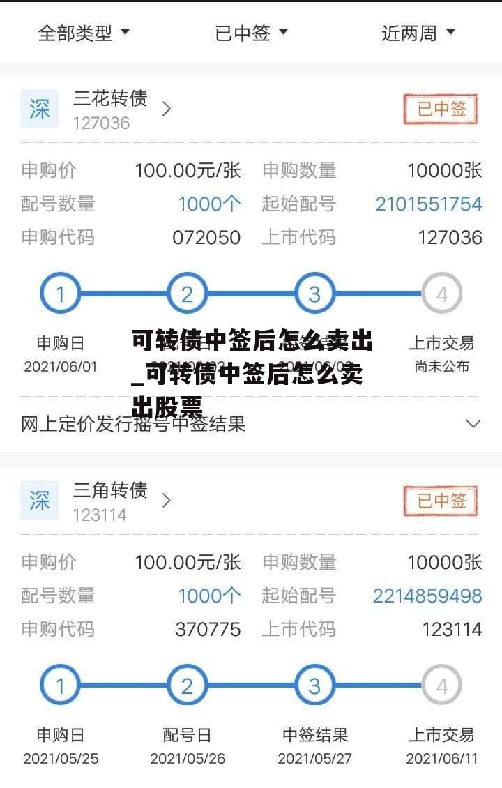 可转债中签后怎么卖出_可转债中签后怎么卖出股票