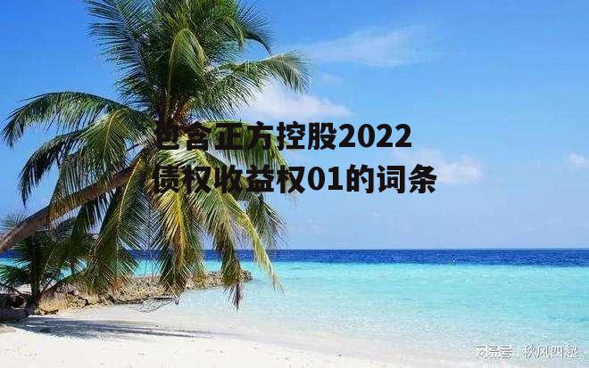 包含正方控股2022债权收益权01的词条