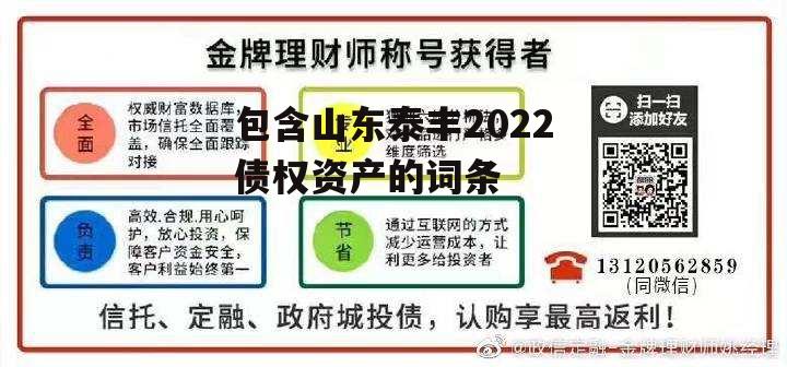 包含山东泰丰2022债权资产的词条