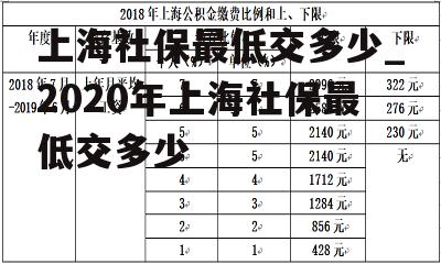 上海社保最低交多少_2020年上海社保最低交多少