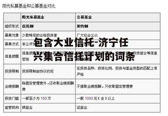 包含大业信托-济宁任兴集合信托计划的词条