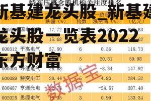 新基建龙头股_新基建龙头股一览表2022东方财富