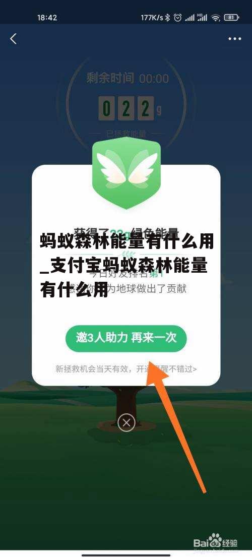 蚂蚁森林能量有什么用_支付宝蚂蚁森林能量有什么用