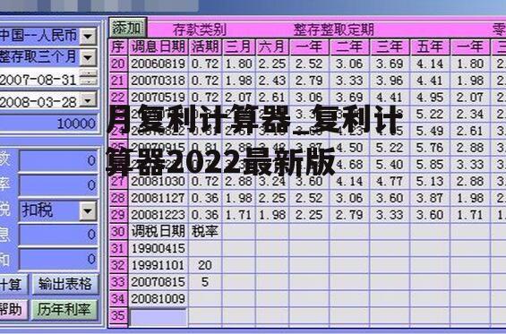 月复利计算器_复利计算器2022最新版