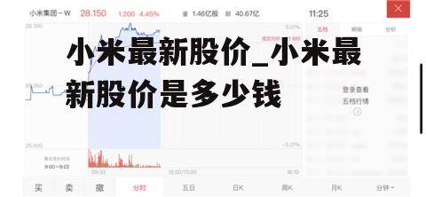 小米最新股价_小米最新股价是多少钱