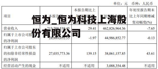 恒为_恒为科技上海股份有限公司