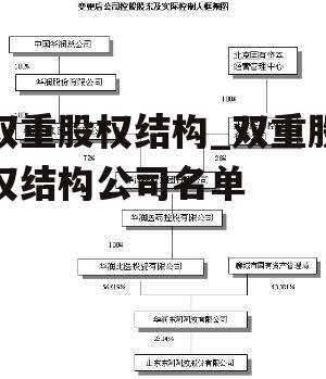 双重股权结构_双重股权结构公司名单