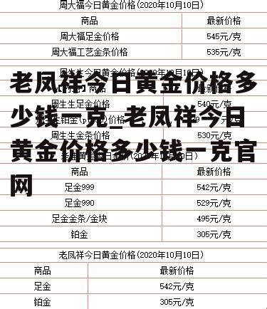 老凤祥今日黄金价格多少钱一克_老凤祥今日黄金价格多少钱一克官网