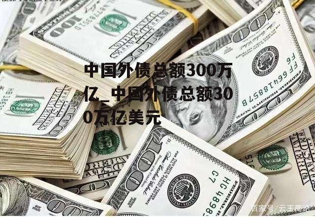 中国外债总额300万亿_中国外债总额300万亿美元