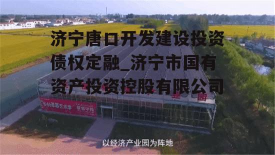 济宁唐口开发建设投资债权定融_济宁市国有资产投资控股有限公司