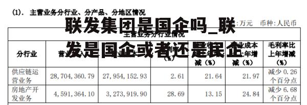 联发集团是国企吗_联发是国企或者还是民企