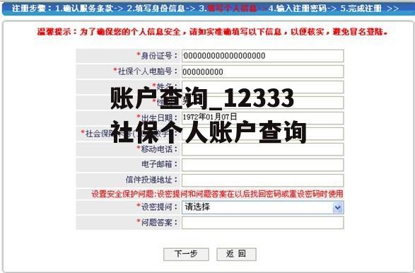 账户查询_12333社保个人账户查询