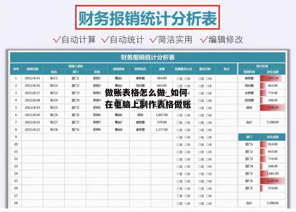 做账表格怎么做_如何在电脑上制作表格做账