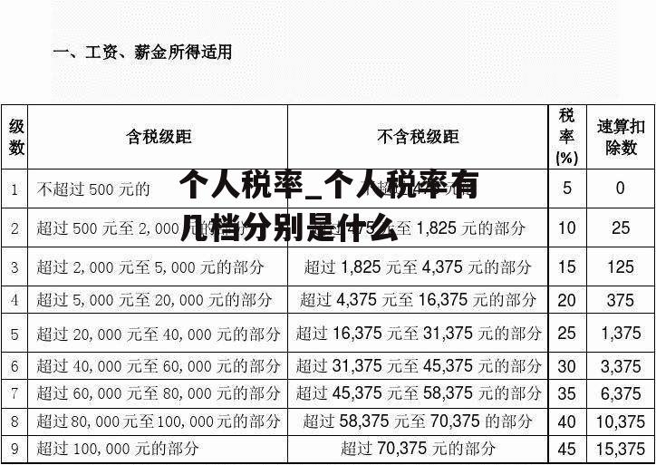 个人税率_个人税率有几档分别是什么