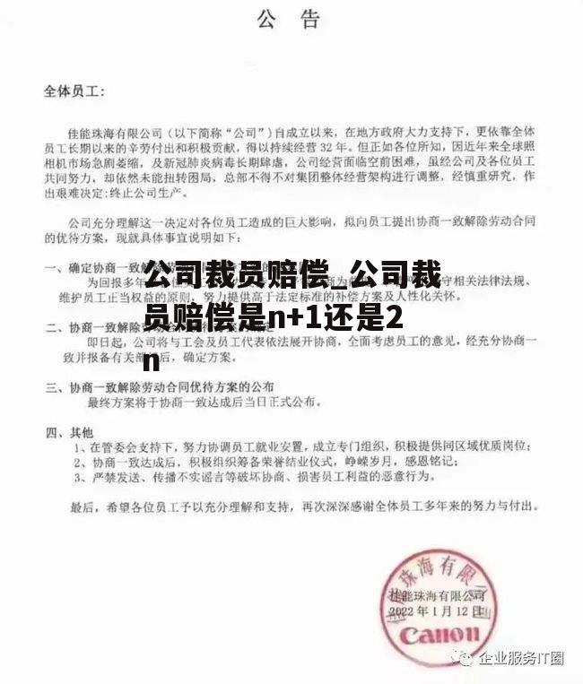 公司裁员赔偿_公司裁员赔偿是n+1还是2n