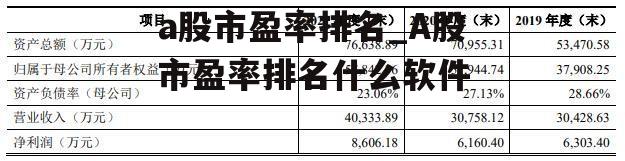 a股市盈率排名_A股市盈率排名什么软件