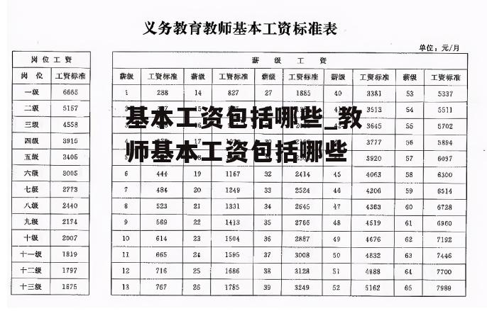 基本工资包括哪些_教师基本工资包括哪些