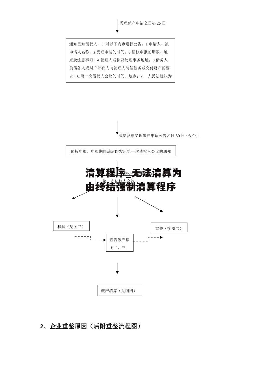 清算程序_无法清算为由终结强制清算程序