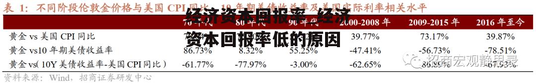 经济资本回报率_经济资本回报率低的原因