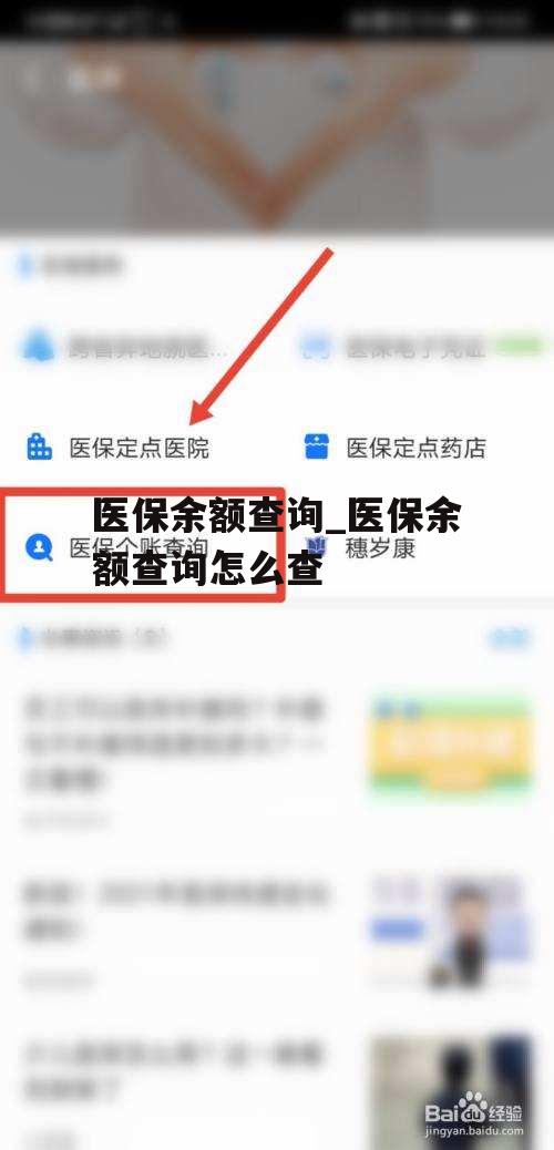医保余额查询_医保余额查询怎么查