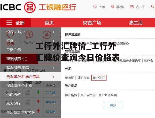 工行外汇牌价_工行外汇牌价查询今日价格表