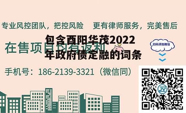 包含酉阳华茂2022年政府债定融的词条