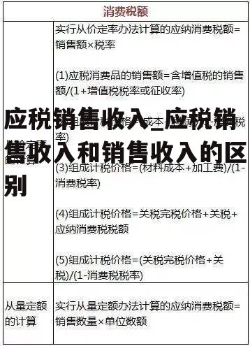 应税销售收入_应税销售收入和销售收入的区别