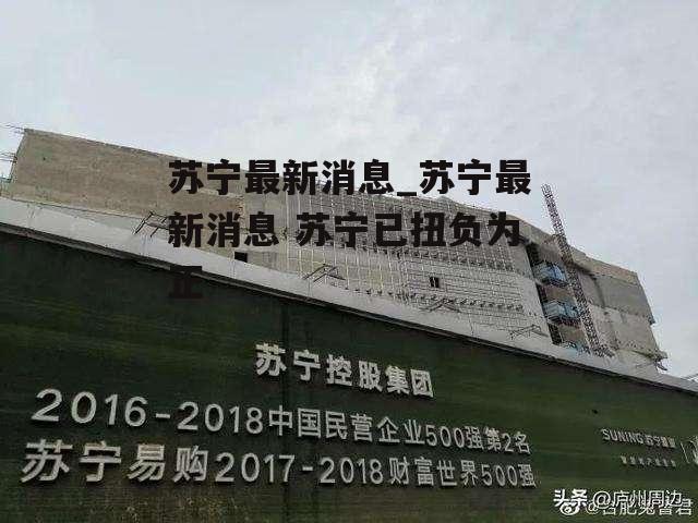 苏宁最新消息_苏宁最新消息 苏宁已扭负为正