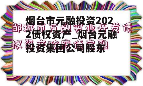 烟台市元融投资2022债权资产_烟台元融投资集团公司股东