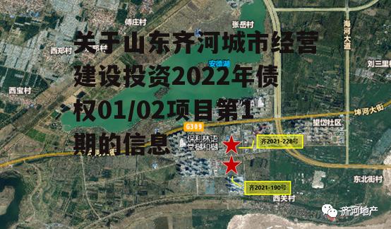 关于山东齐河城市经营建设投资2022年债权01/02项目第1期的信息