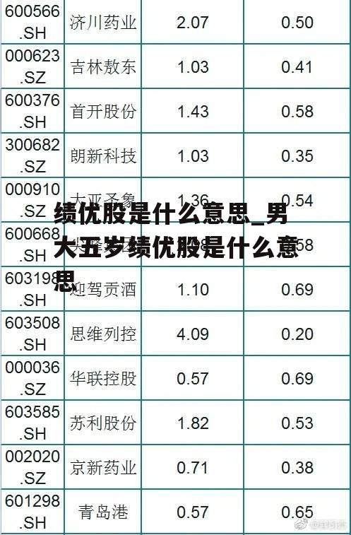 绩优股是什么意思_男大五岁绩优股是什么意思