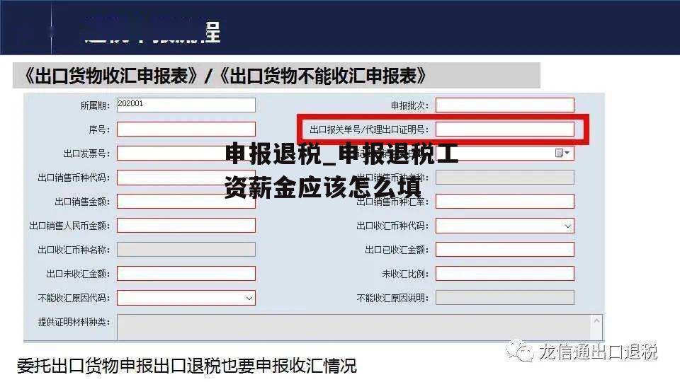 申报退税_申报退税工资薪金应该怎么填