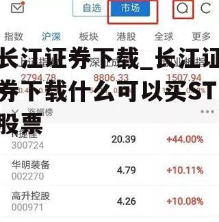 长江证券下载_长江证券下载什么可以买ST股票