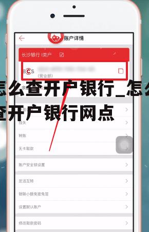 怎么查开户银行_怎么查开户银行网点