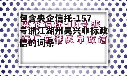 包含央企信托-157号浙江湖州吴兴非标政信的词条