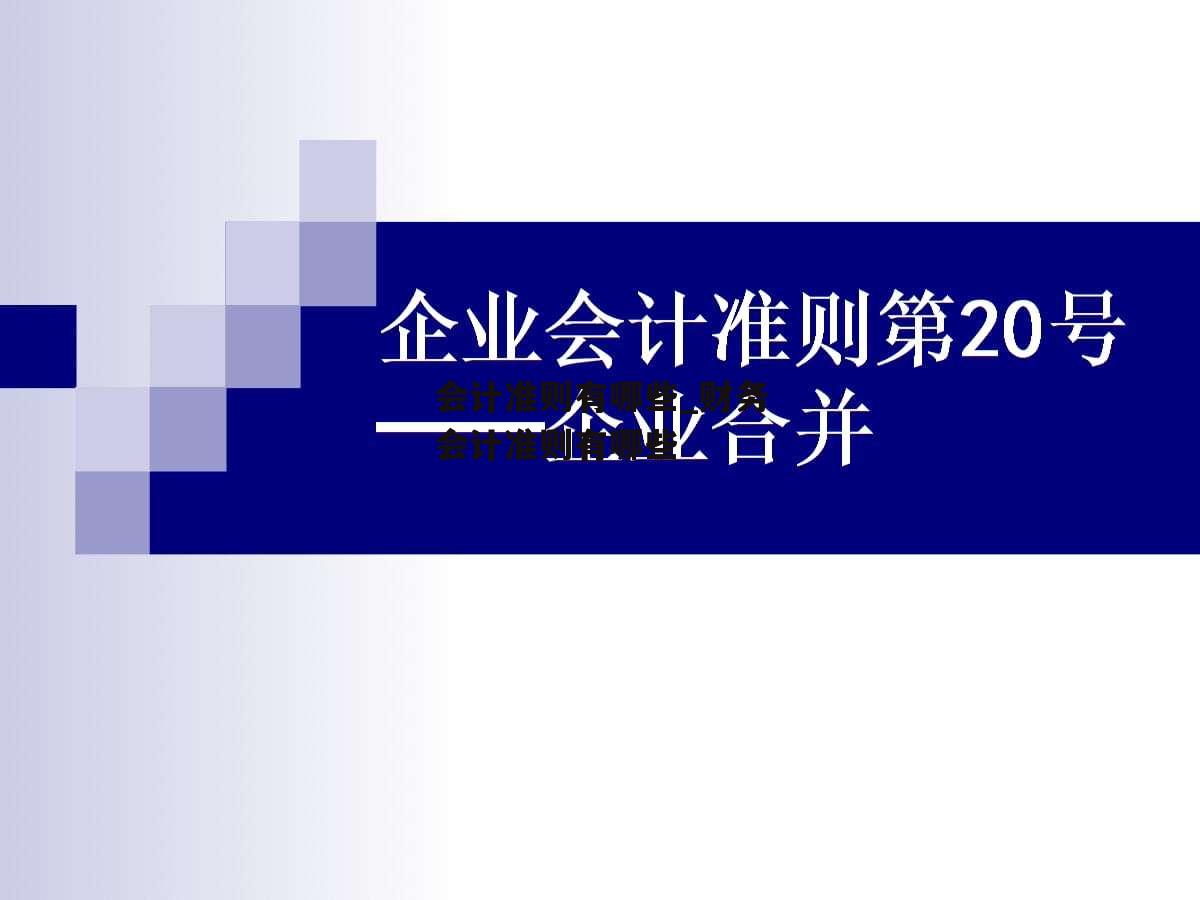 会计准则有哪些_财务会计准则有哪些