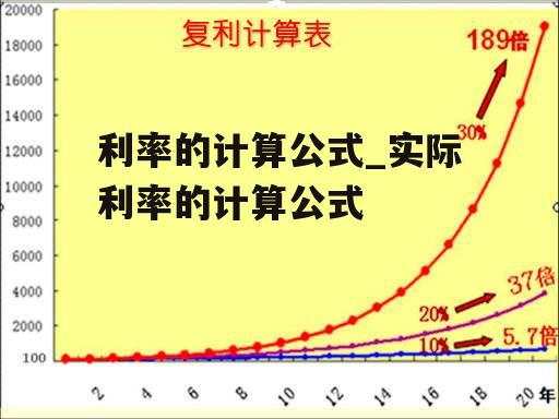 利率的计算公式_实际利率的计算公式