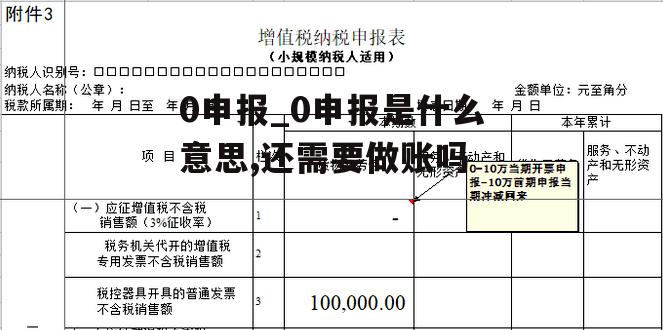 0申报_0申报是什么意思,还需要做账吗