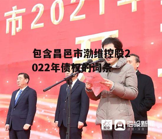 包含昌邑市渤维控股2022年债权的词条