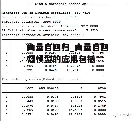 向量自回归_向量自回归模型的应用包括