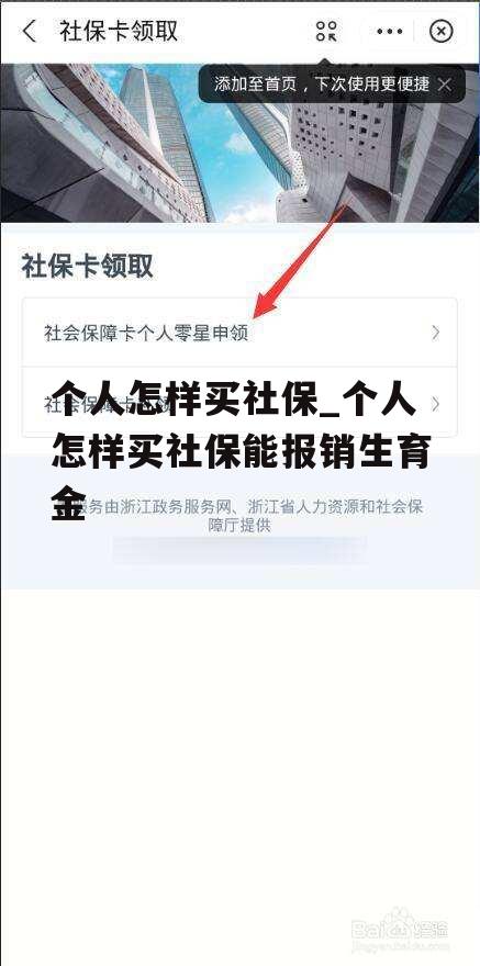 个人怎样买社保_个人怎样买社保能报销生育金