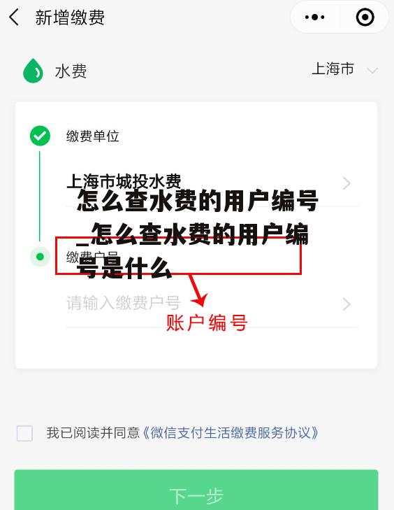 怎么查水费的用户编号_怎么查水费的用户编号是什么