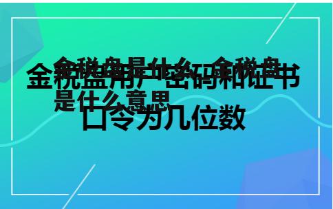 金税盘是什么_金税盘是什么意思