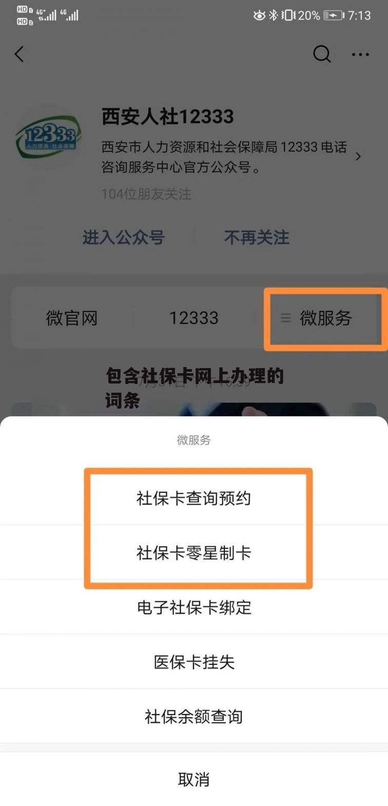 包含社保卡网上办理的词条