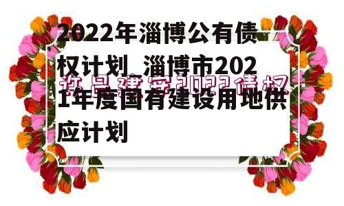 2022年淄博公有债权计划_淄博市2021年度国有建设用地供应计划