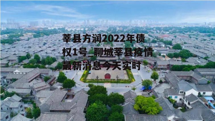 莘县方润2022年债权1号_聊城莘县疫情最新消息今天实时