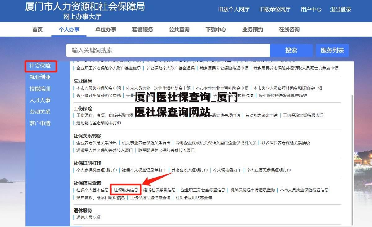 厦门医社保查询_厦门医社保查询网站