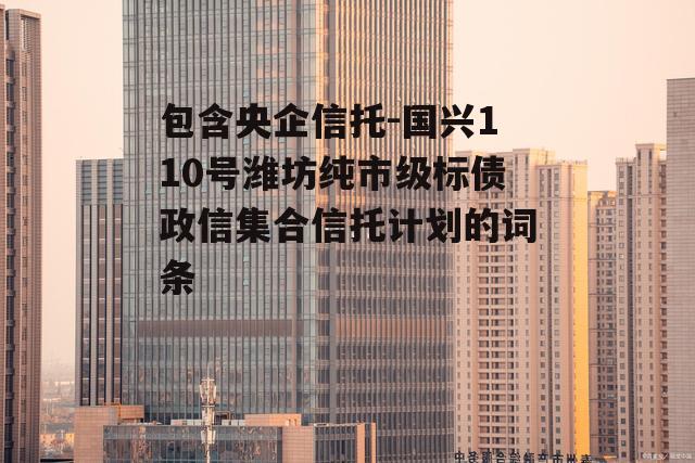 包含央企信托-国兴110号潍坊纯市级标债政信集合信托计划的词条